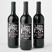 Yoga Lover | Wird Yoga für Wein Weinetikett (Flaschen)
