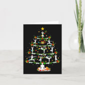 Yoga Lover Xmas Lighting Yoga Christmas Tree Karte (Vorderseite)