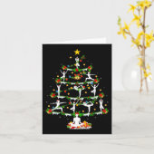 Yoga Lover Xmas Lighting Yoga Christmas Tree Karte (Gelbe Blume)