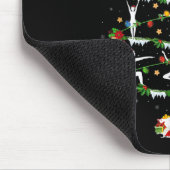 Yoga Lover Xmas Lighting Yoga Christmas Tree Mousepad (Ecke)
