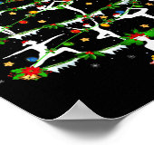 Yoga Lover Xmas Lighting Yoga Christmas Tree Poster (Ecke)
