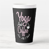 Yoga Lover | Yoga And Coffee Are All I Need Milchtasse (Vorderseite)