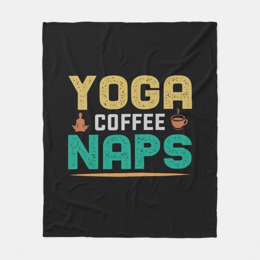 Yoga Lover | Yoga Coffee Naps Fleecedecke (Vorderseite)