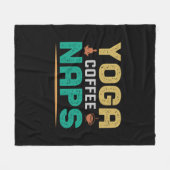 Yoga Lover | Yoga Coffee Naps Fleecedecke (Vorderseite (Horizontal))