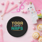 Yoga Lover | Yoga Coffee Nickerchen Pappteller (Party)