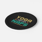 Yoga Lover | Yoga Coffee Nickerchen Pappteller (Schrägansicht)