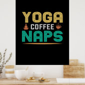 Yoga Lover | Yoga Coffee Nickerchen Poster (Küche)