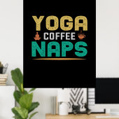 Yoga Lover | Yoga Coffee Nickerchen Poster (Heimbüro)