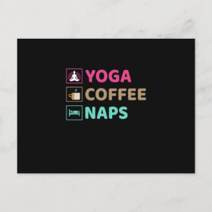 Yoga Lover Yoga Coffee Nickerchen Postkarte