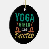 Yoga Lover | Yoga Girls sind geflechtet Keramik Ornament (Rechts)
