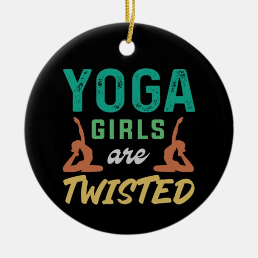 Yoga Lover | Yoga Girls sind geflechtet Keramik Ornament (Vorne)