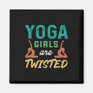 Yoga Lover   Yoga Girls sind geflechtet Magnet