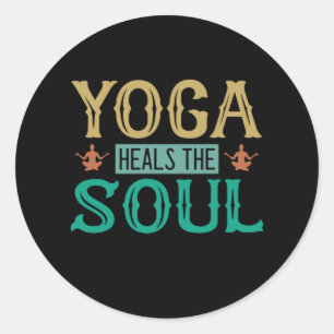 Yoga Lover   Yoga heilt das Soul Runder Aufkleber