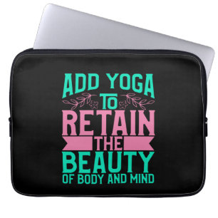 Yoga Lover Yoga hinzufügen, um die Schönheit zu Laptopschutzhülle