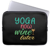 Yoga Lover | Yoga Jetzt Wein später Laptopschutzhülle (Vorderseite)