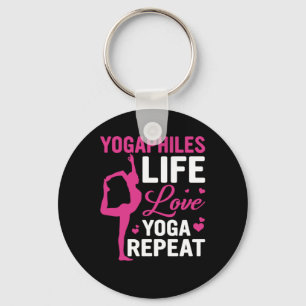 Yoga Lover   Yoga Life Liebe Yoga Wiederholung Schlüsselanhänger