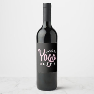 Yoga Lover   Yoga Life Weinetikett