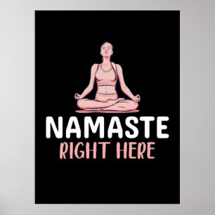 Yoga Lover Yoga Namaste hier Poster