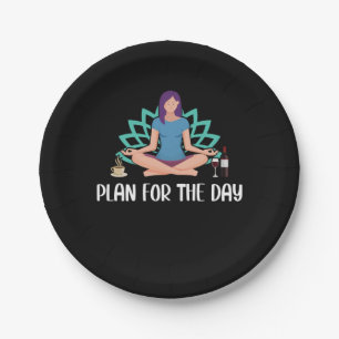 Yoga Lover Yoga-Plan für den Tag Pappteller