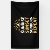 Yoga Lover | Yoga Sunrise Sunset Sunburn Repeat Banner (Vertikal)
