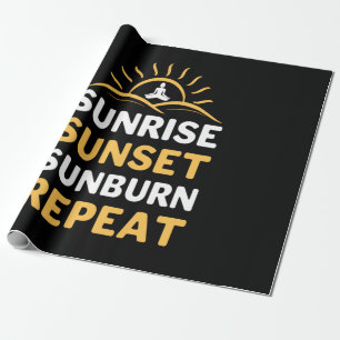 Yoga Lover Yoga Sunrise Sunset Sunburn Repeat Geschenkpapier
