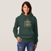 Yoga Lover | Yoga Sunrise Sunset Sunburn Repeat Hoodie (Vorne ganz)