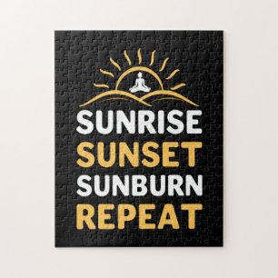 Yoga Lover   Yoga Sunrise Sunset Sunburn Repeat Puzzle