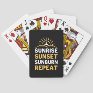 Yoga Lover Yoga Sunrise Sunset Sunburn Repeat Spielkarten