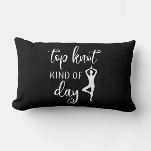 Yoga Lover Yoga Top Knot Art Day Lendenkissen