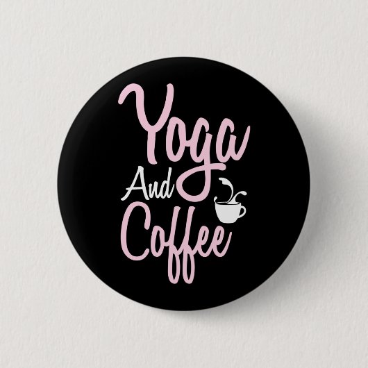 Yoga Lover | Yoga und Kaffee Button (Vorderseite)