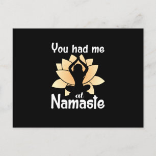 Yoga Lover You Had Me at Namaste Postkarte