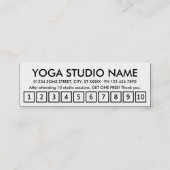 Yoga. LoyalitätsLochkarte Treuekarte (Rückseite)