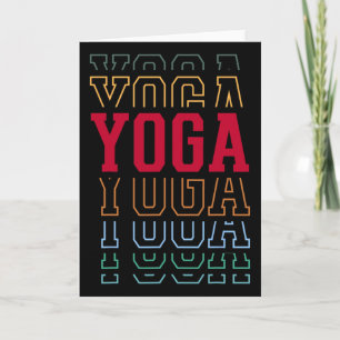 Yoga Lustiger mehrschichtiger Text Instructor Coac Karte