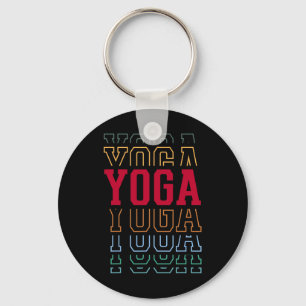 Yoga Lustiger mehrschichtiger Text Instructor Coac Schlüsselanhänger