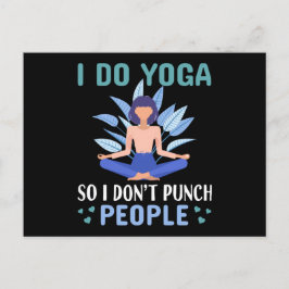 Yoga machen, damit ich nicht Leute punch Postkarte