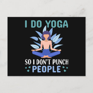 Yoga machen, damit ich nicht Leute punch Postkarte