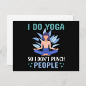 Yoga machen, damit ich nicht Leute punch Postkarte (Vorne/Hinten)