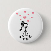 Yoga-Mädchen Button (Vorderseite)