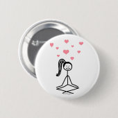 Yoga-Mädchen Button (Vorne & Hinten)