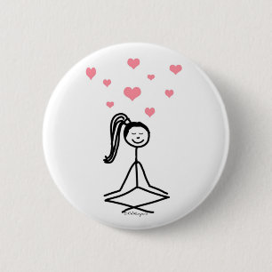 Yoga-Mädchen Button