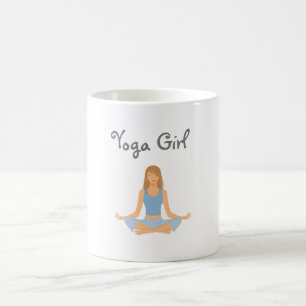 Yoga-Mädchen der Tassen- Kaffeetasse