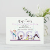 Yoga Mädchen Einladung (Stehend Vorderseite)
