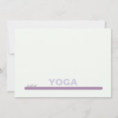 Yoga Mädchen Einladung (Rückseite)