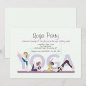 Yoga Mädchen Einladung (Vorne/Hinten)