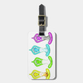 Yoga-Mädchen Gepäckanhänger (Vorderseite vertikal)