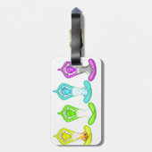 Yoga-Mädchen Gepäckanhänger (Rückseite vertikal)