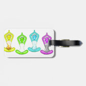 Yoga-Mädchen Gepäckanhänger (Rückseite horizontal)