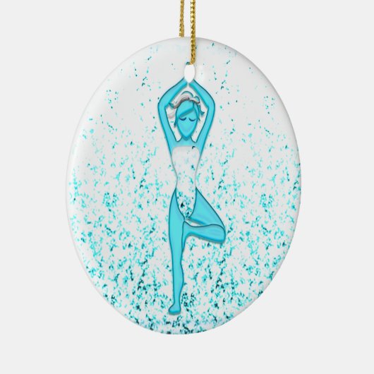 Yoga-Mädchen Keramikornament (Rechts)