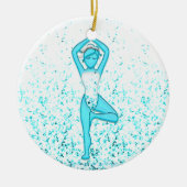 Yoga-Mädchen Keramikornament (Vorne)