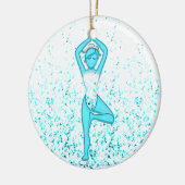 Yoga-Mädchen Keramikornament (Links)
